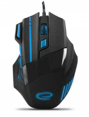 Maus gaming Esperanza Wolf MX-201, 7D 2400DPI, i kaltër/ zi