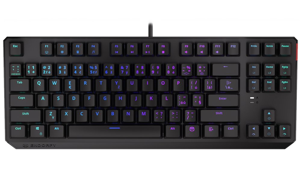 Tastierë ENDORFY Thock TKL Red, mekanike, e zezë