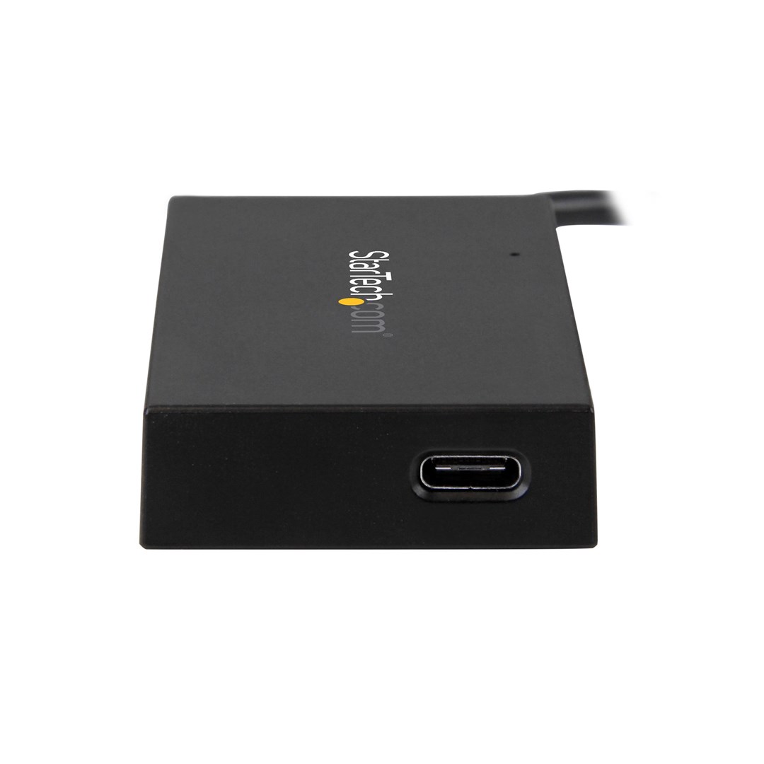 Qendër USB StarTech HB30C3A1CFB, USB-C, 4-Port, e zezë