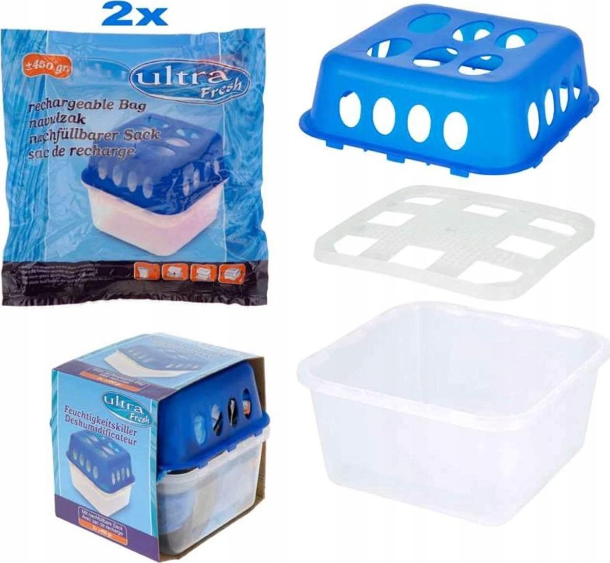 Апсорбер на влага Private Label Ultra Fresh, полнлив, сет 2 парчиња