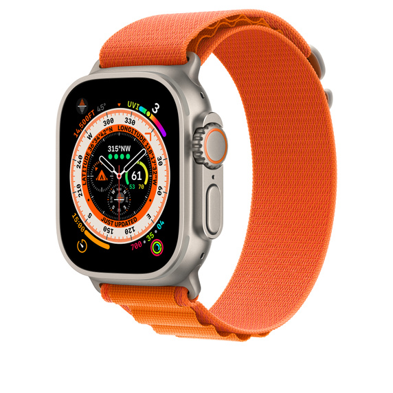 Apple Watch 49mm Band, Orange Alpine Loop - Small