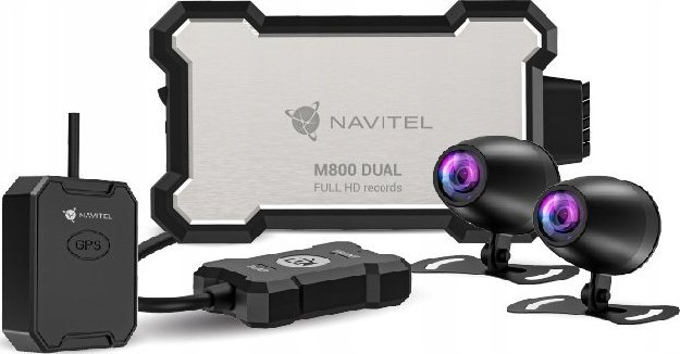 Kamerë duale motoçiklete Navitel M800, Full HD, GPS dhe Wi-Fi, e zezë