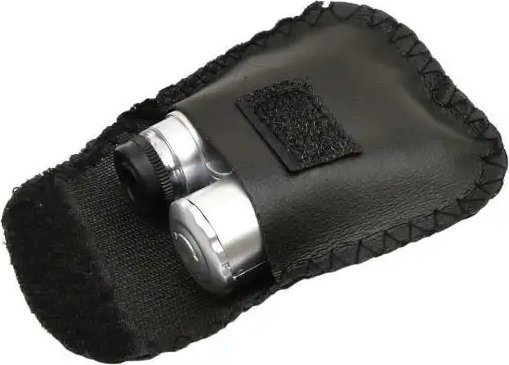 Џебен микроскоп GEKO G03218, зголемување 60x, LED и UV осветлување, бел