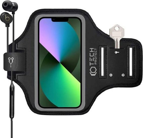 Byzylyk sportiv për telefon Tech-Protect M2 Universal, rezistent ndaj lagështirës, i zi