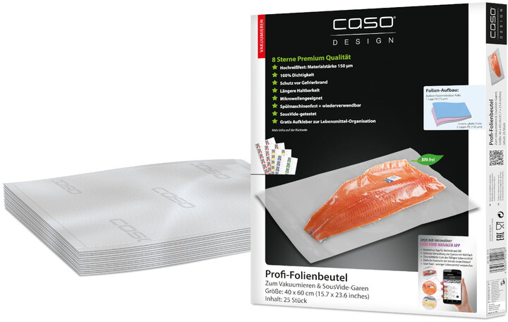 Вакуумски кеси CASO 40x60 cm, 25 парчиња