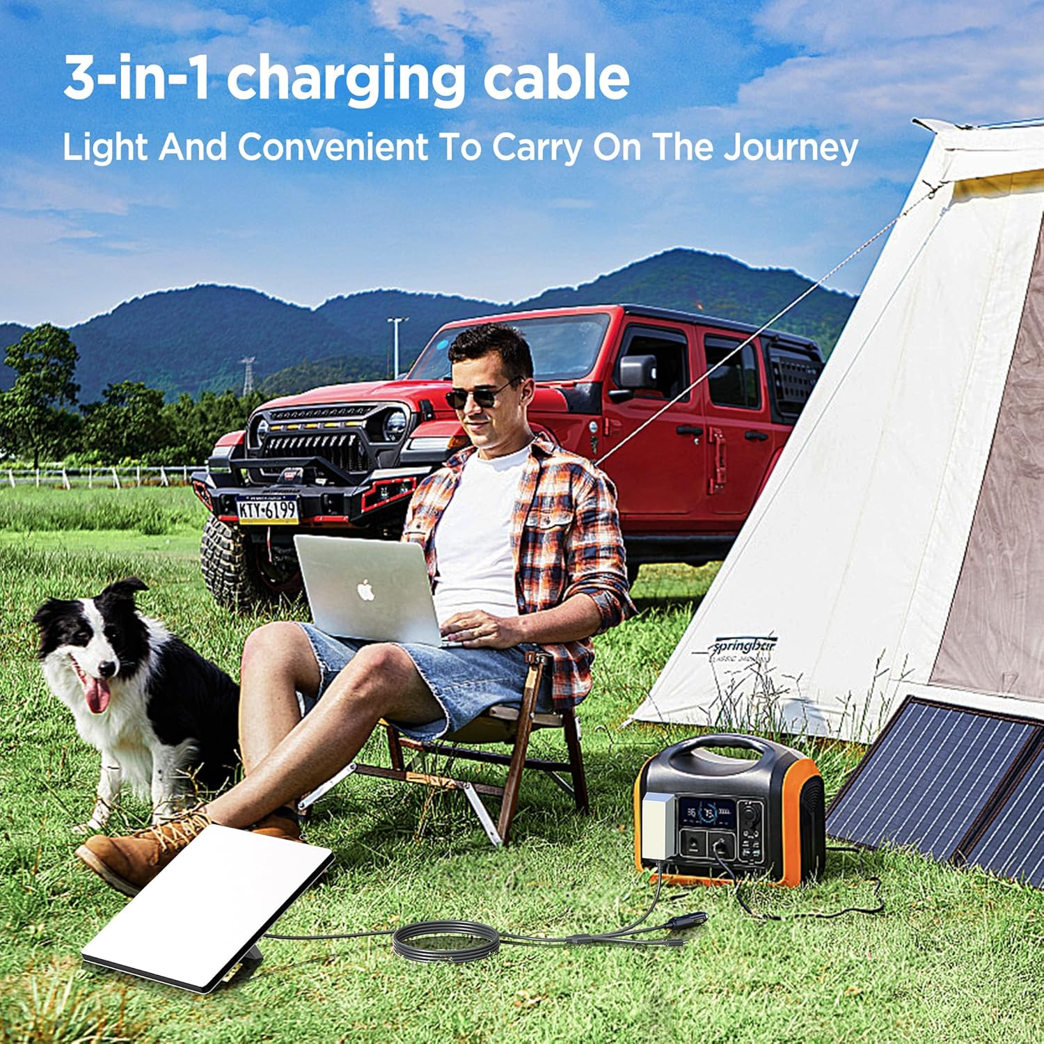 Kabllo për Starlink Mini, 3-në-1, 3m, i zi