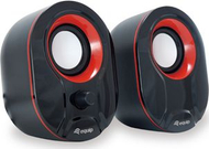 Altoparlantë EQUIP Stereo 2.0 (245332), e zezë/kuqe