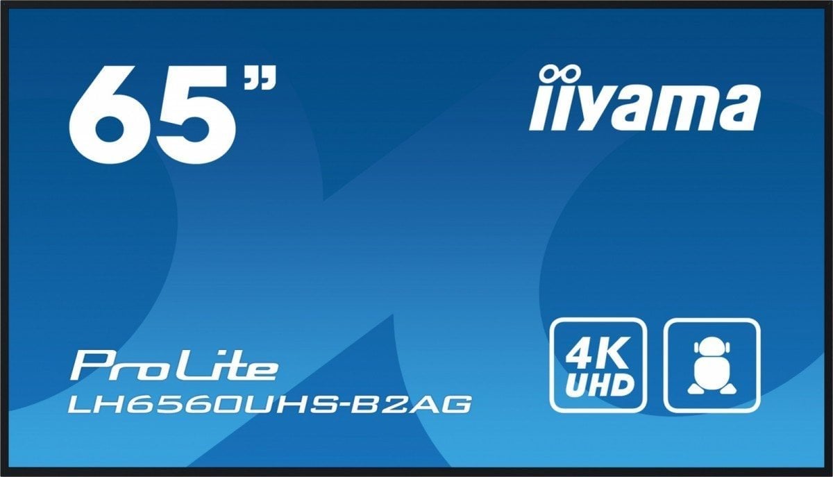 Eкран за дигитално означување Iiyama LH6560UHS-B2AG, 65", 4K Ultra HD, 500 cd/m², црн