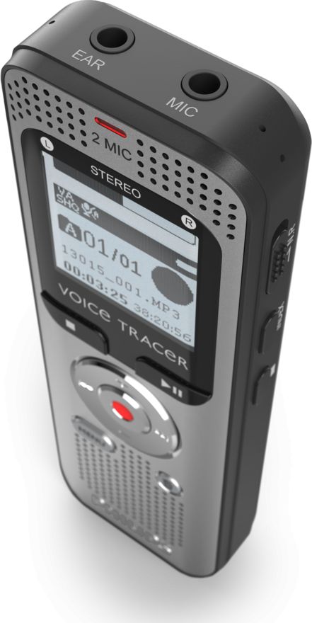 Снимач на глас Philips Voice Recorder DVT2010, 8GB, microSD, сребрен