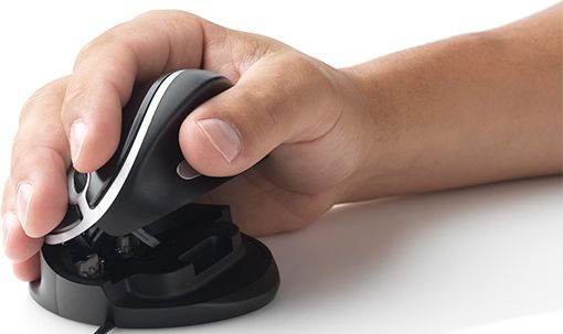 Mouse ergonomik BakkerElkhuizen Oyster, 6 butona, vertikal, i zi