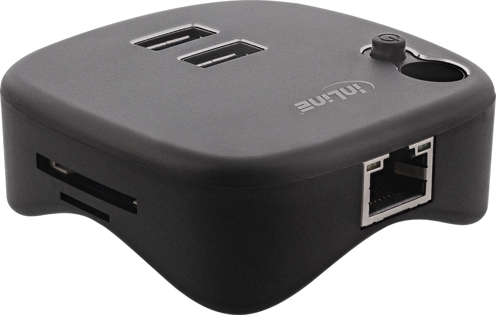 Docking station InLine 35392, USB 3.0, Gigabit Ethernet, gri alumini