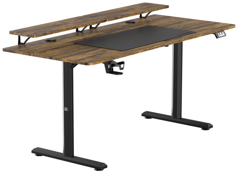 Tavolinë gaming Ultradesk Highlander XXL, rregullim elektrik, 160cm, kafe