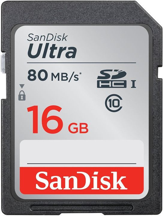 SDHC SanDisk Ultra UHS-I мемориска картичка, 16 GB