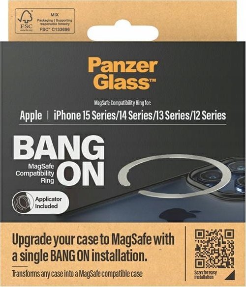 Mbrojtëse ekrani PanzerGlass Bang, MagSafe, për iPhone 15 14 13 12, transparente