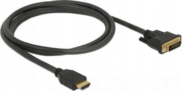 Kabllo DeLock HDMI - DVI D 85653, 1.5m, e zezë