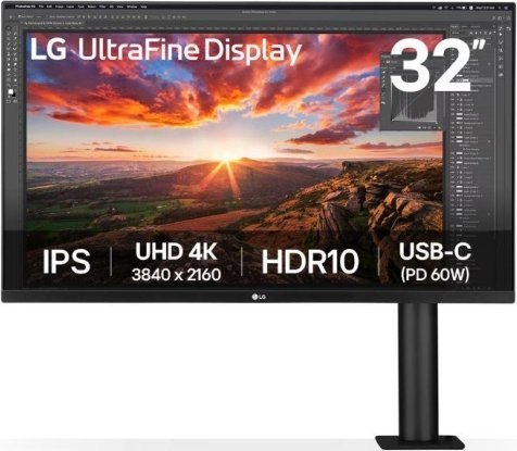 Monitor LG UN880K, 32", 4K Ultra HD IPS, pivot