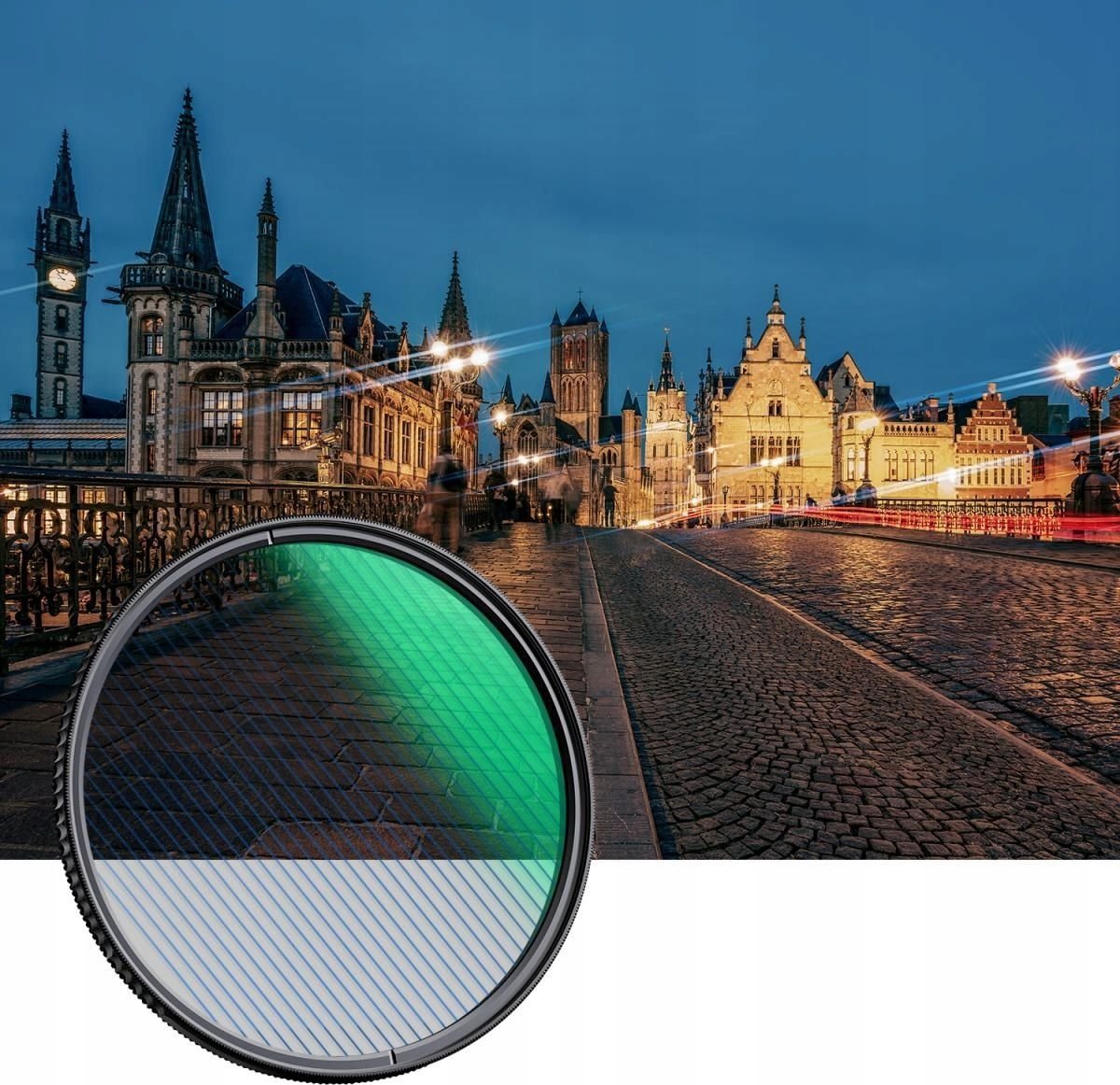 Filter fotografik K&amp;F Concept Blue Streak Nano-X KF01.2094, anamorfik, 49mm, i zi