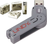 Bllokues për port USB Lindy 40454, i hirtë