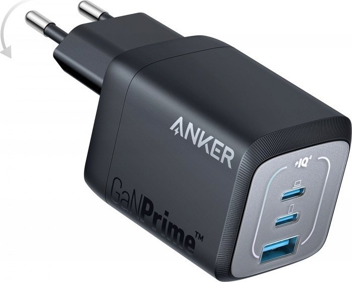 Ѕиден полнач Anker Prime Universal, 2x USB C 1x USB, брзо полнење, црн