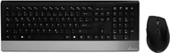 Set tastierë dhe maus MediaRange Highline, wireless, me taste multimedia, i zi
