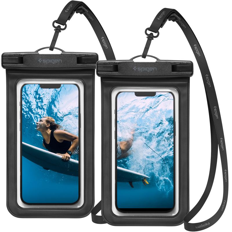 Mbrojtëse e papërshkrueshme nga uji Spigen Aqua Shield WaterProof Case A601, 2 copë, e zezë
