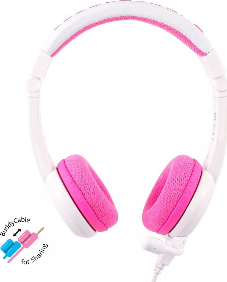 Kufje për fëmijë BuddyPhones School+, rozë