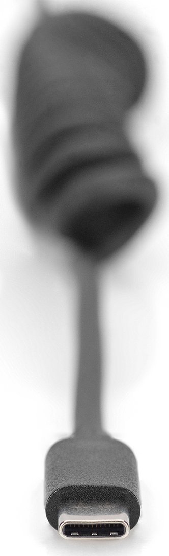 Kabllo USB Digitus USB C në USB C, spiral, 1 m, e zezë