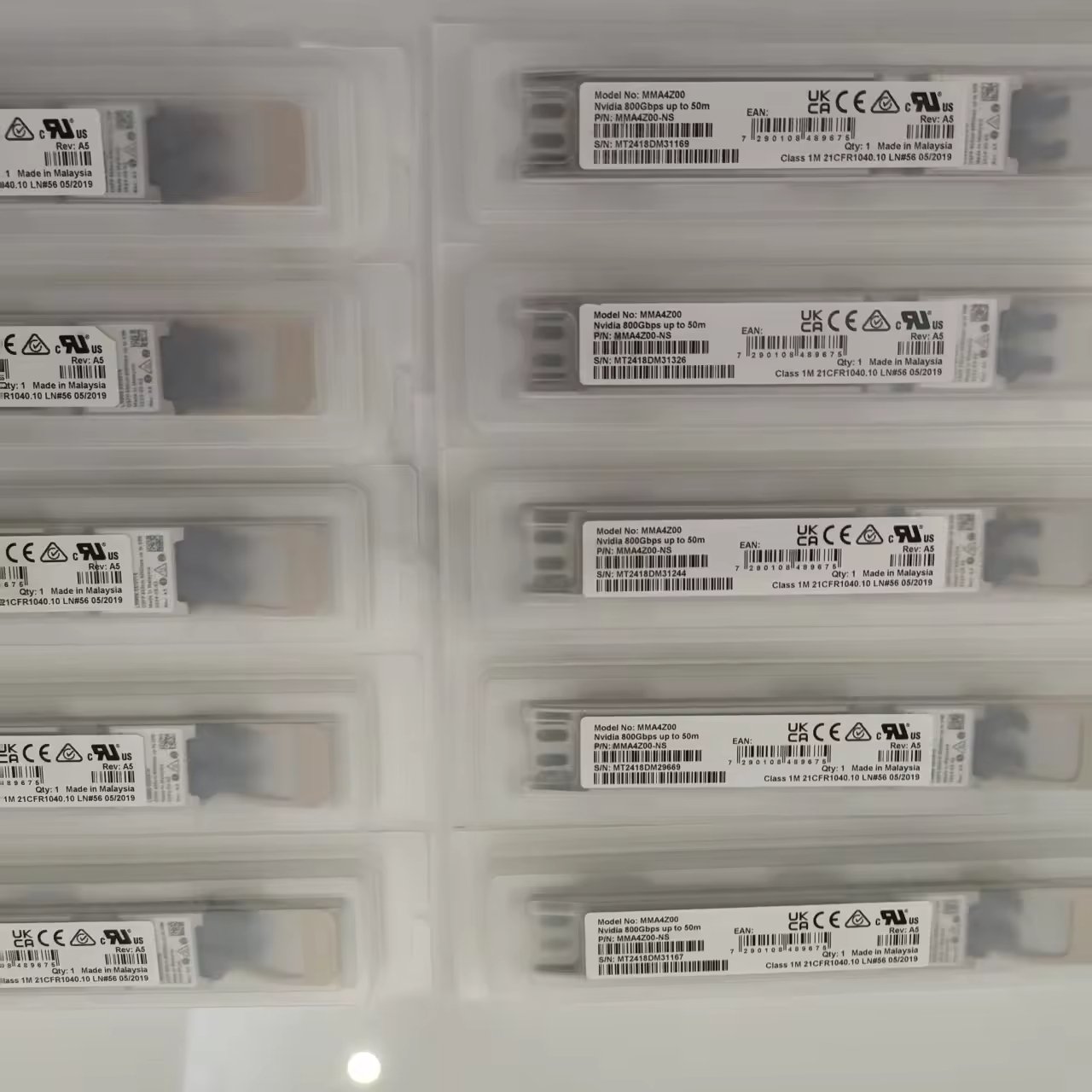 Трансивер модул QSFP MMA4Z00-NS, 400Gb LAN, 30m, мултимод