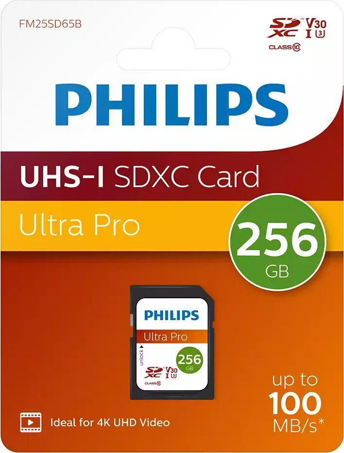 Kartë memorie Philips Ultra Pro SDXC, 256GB, Class 10 UHS-I U3 V30