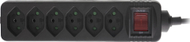 Разводник за струја InLine 16451Y, 6 приклучоци, кабел 1.5 m, црн