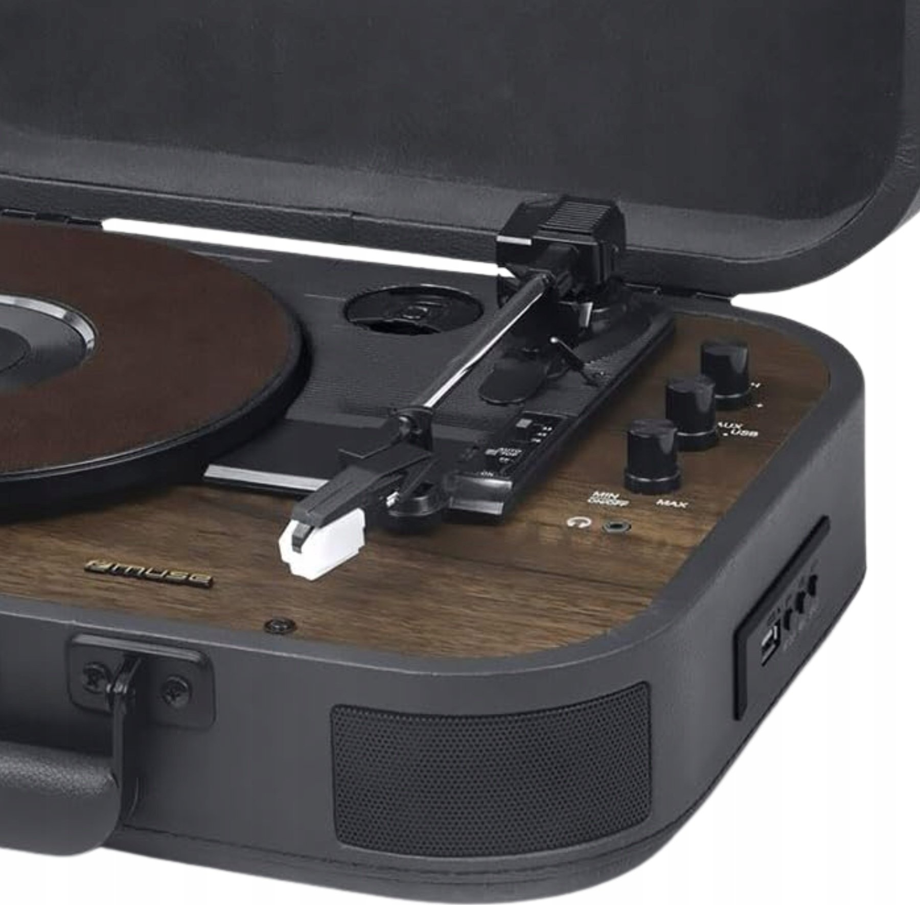 Грамофон Muse TURNTABLE MT-207 DGB, 3 брзини, USB и Блутут, црн