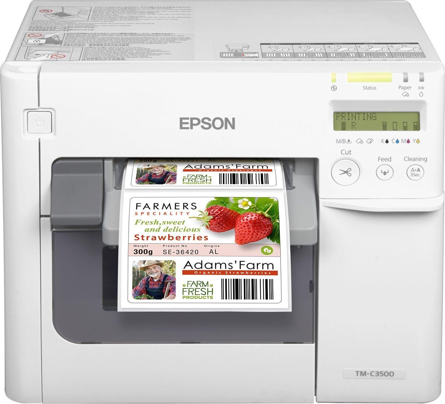 Printer etiketash Epson Industrial TM-C3500 (C31CD54012CD), i bardhë