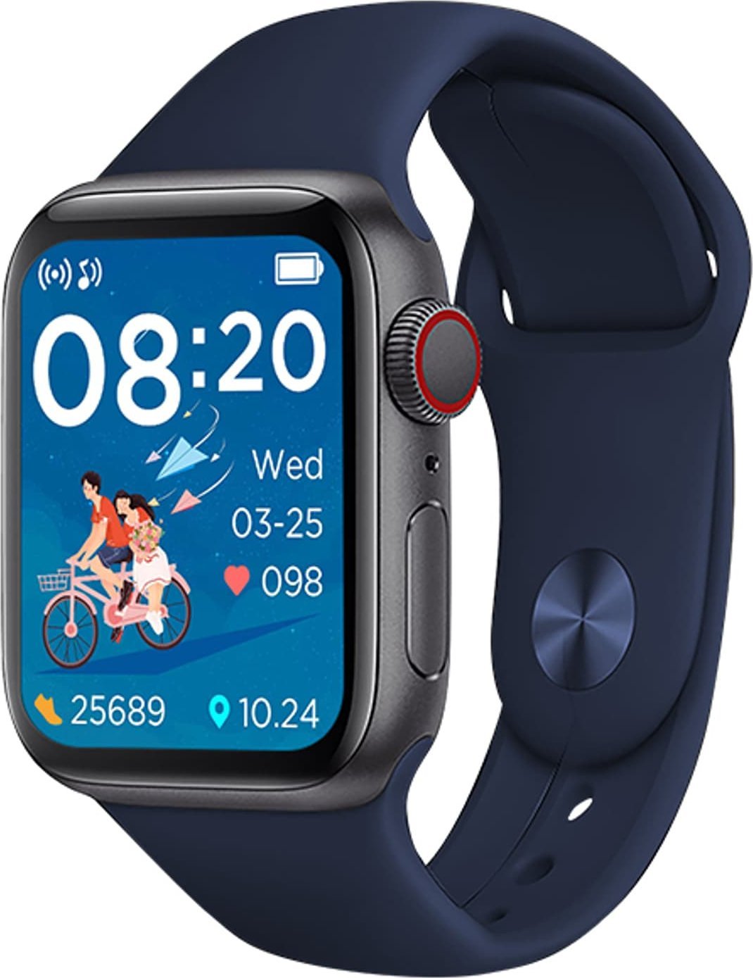 Smartwatch Tracer TW7, 1.83", Bluetooth 5.0, blu navy