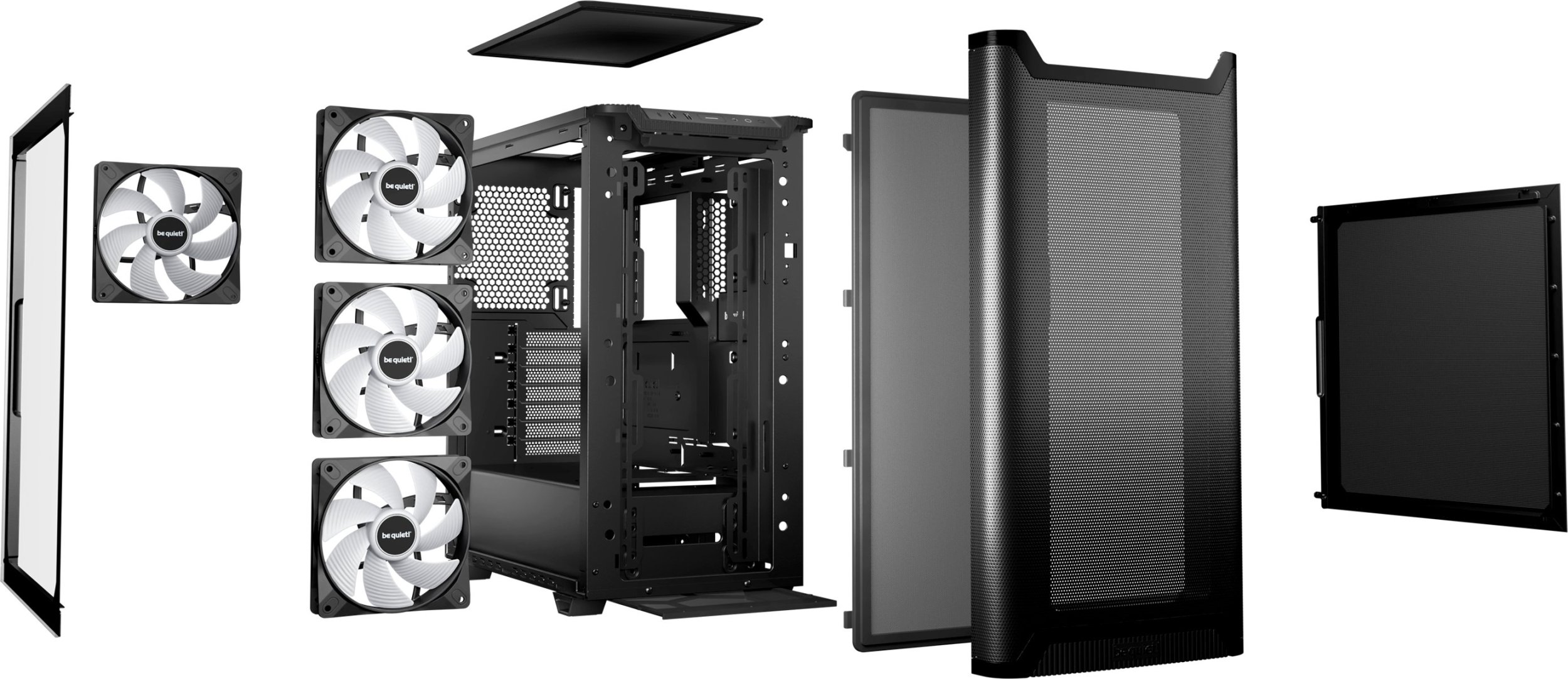 Kasa PC Be Quiet Pure Base 501 DX, MIDI Tower ATX, xham i temperuar, e zezë