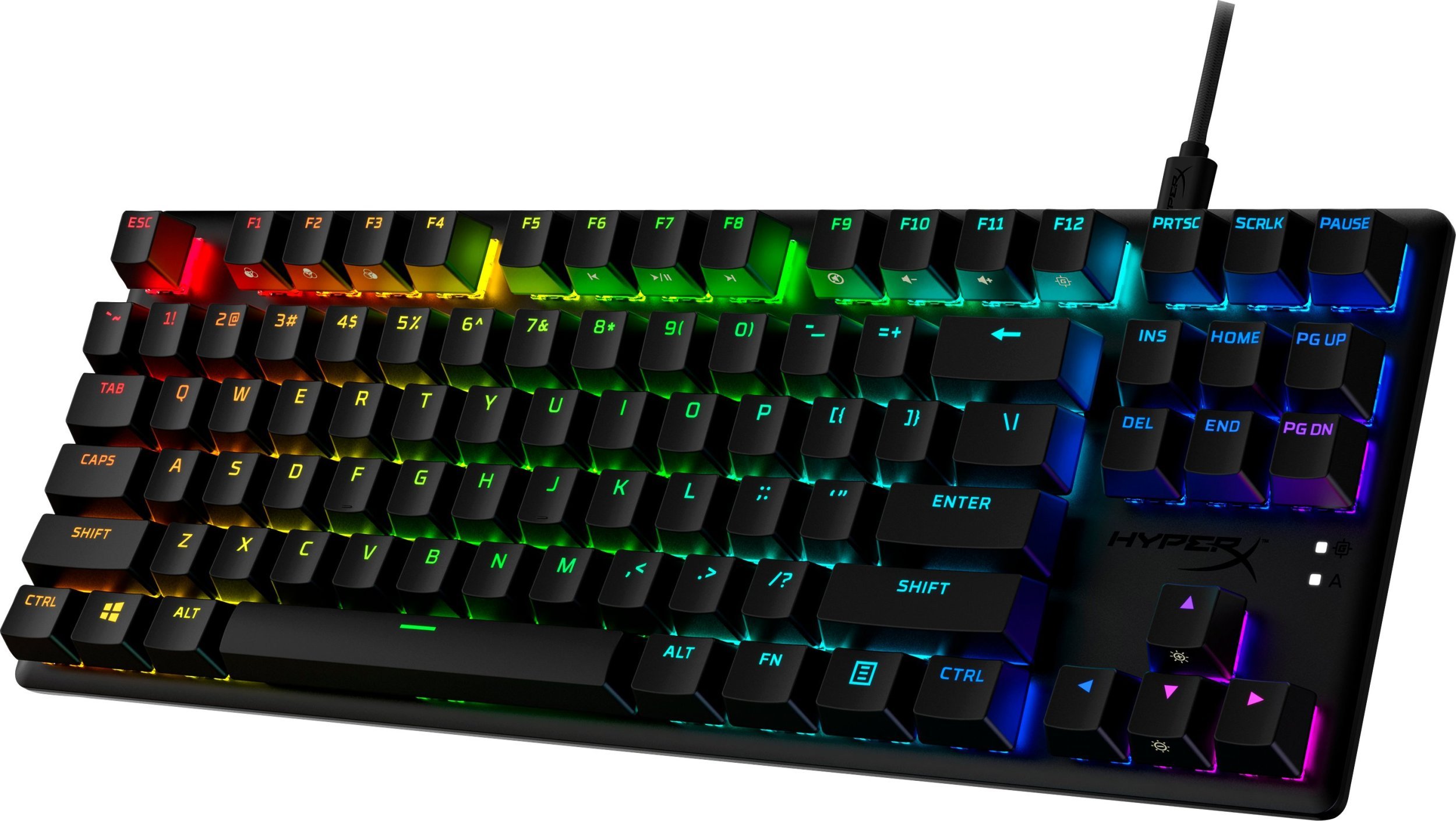 Tastierë gaming HyperX Alloy Origins Core PBT HX Blue, mekanike, RGB, e zezë
