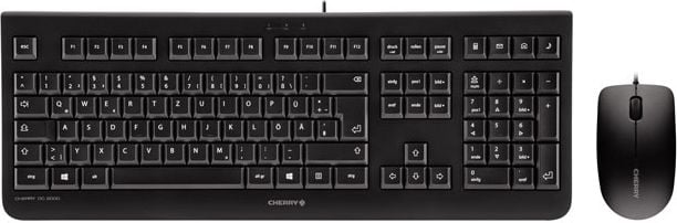 Set tastierë dhe mi CHERRY DC 2000, USB, AZERTY frëngjisht, i zi