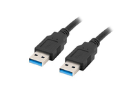 Kabllo Lanberg, USB-A / USB-A, 1 m, e zezë
