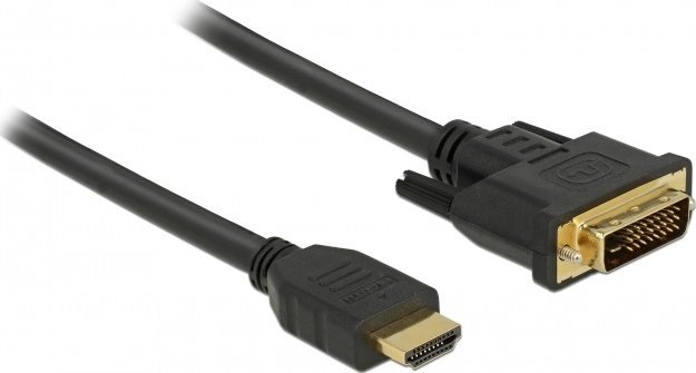 Kabllo DeLock 85652, HDMI në DVI-D, 1m, e zezë