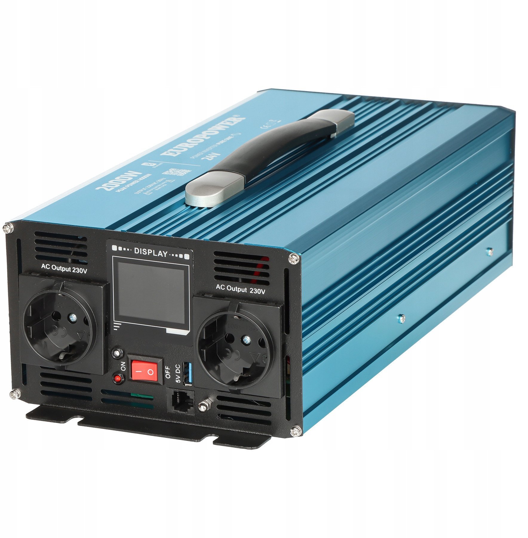 Konvertues tensioni Europower INV/24/2000/PS/S/B, 24V në 230V, 2000W, me Bluetooth
