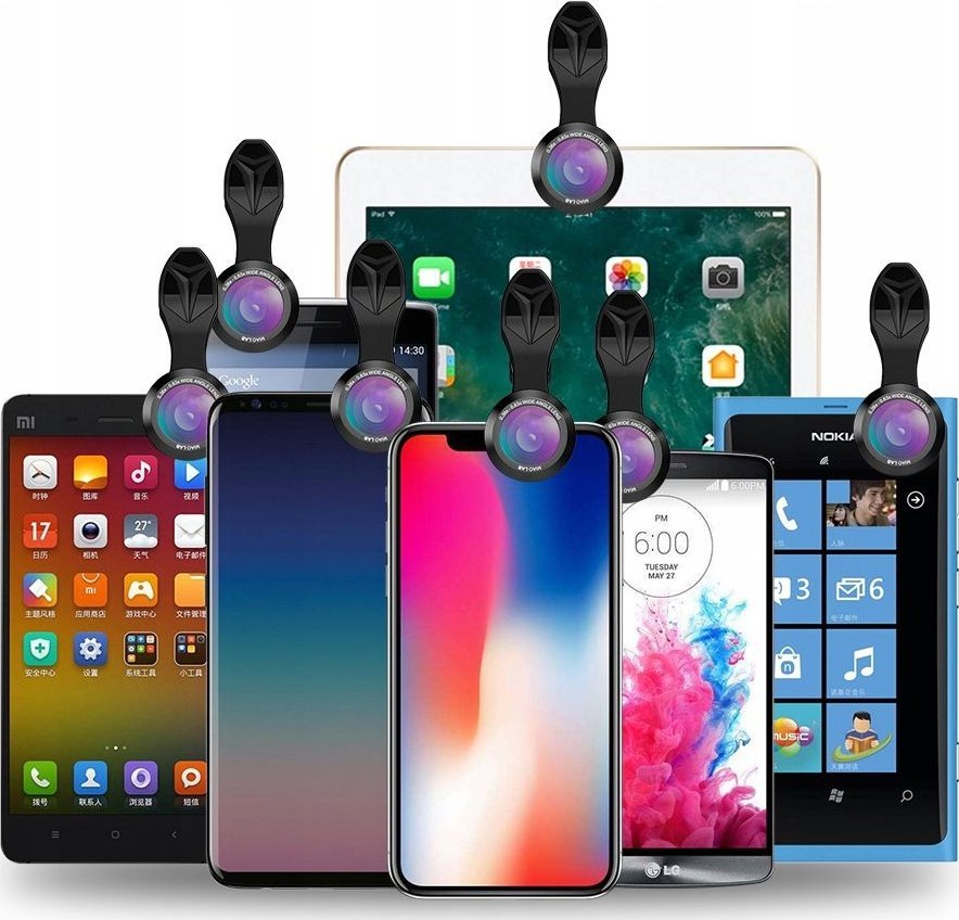 Сет леќи за паметен телефон Apexel 12 in 1 APL 22XDG9, 22x телефото, fisheye, 15x макро