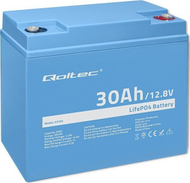 Bateri LiFePO4 Qoltec 12V 30Ah, me BMS, gri