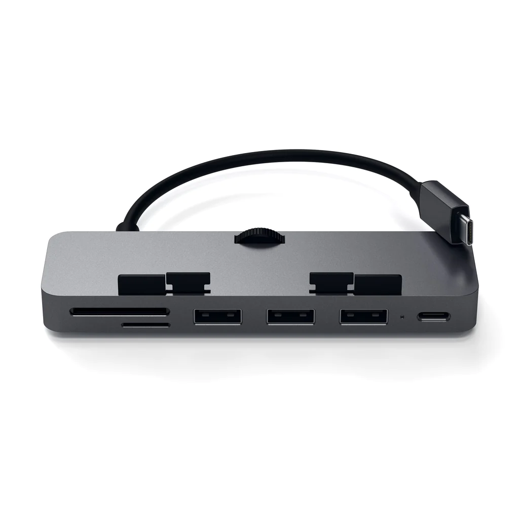 USB Hub Satechi USB-C Clamp Pro, i hirtë