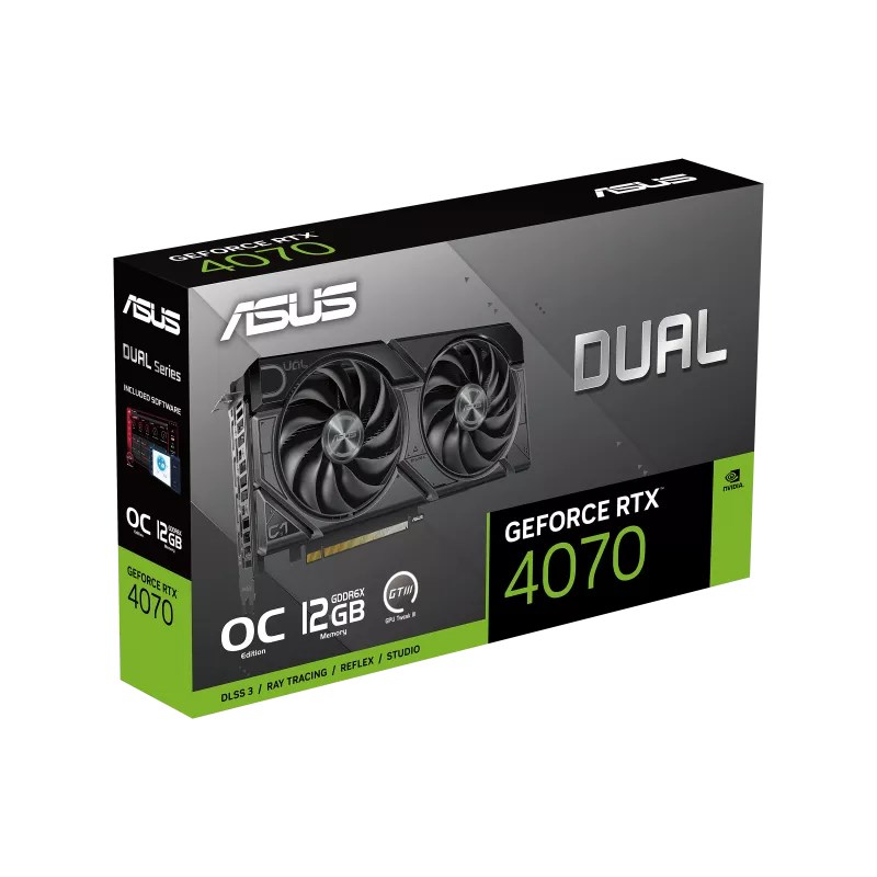 Kartelë grafike ASUS GeForce RTX 4070, 12GB GDDR6X, Dual OC EVO