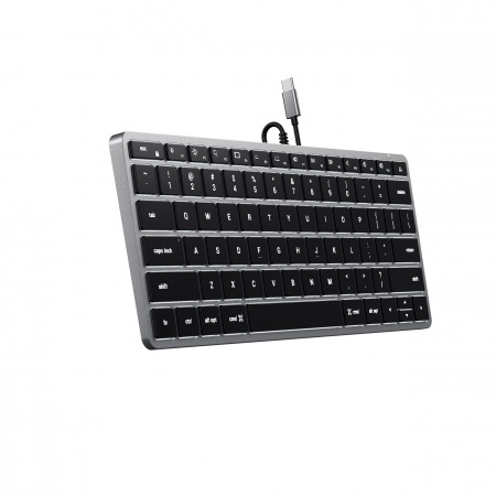 Тастатура Satechi Slim W1 USB-C Backlit – US, сива
