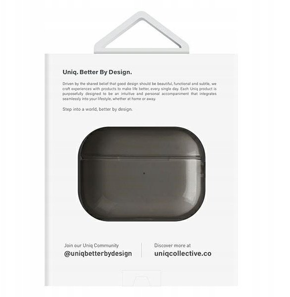 Çantë mbrojtëse për kufje Uniq Glass Case, transparente, kafe