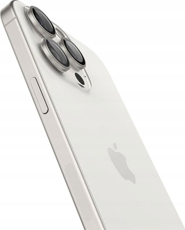 Mbrojtës kamerë Spigen Glas tR EZ Fit Optik Pro, set 2 copë, për iPhone 15 Pro 15 Pro Max, titanium i bardhë