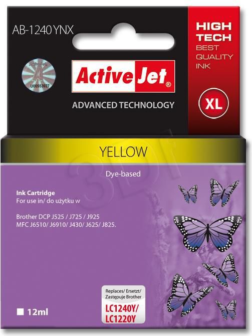 Ngjyrë Activejet AB-1240YNX / LC-1240Y, e verdhë