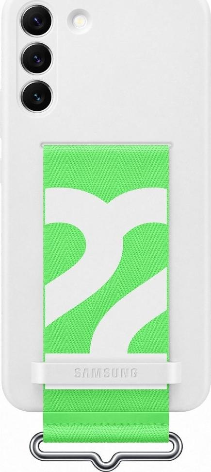 Mbulesë silikoni Samsung EF-GS906T, me rrip, për Galaxy S22 Plus, e bardhë