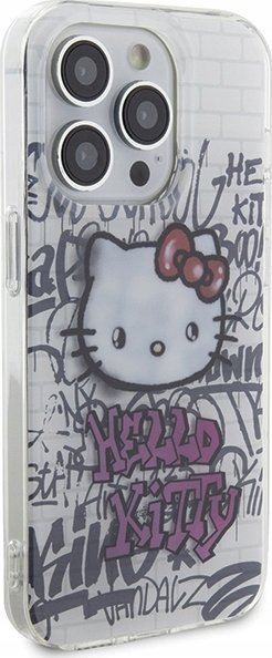 Mbrojtëse telefoni Hello Kitty HKHCP15XHDGPHT, iPhone 15 Pro Max 6.7", hardcase TPU, e bardhë