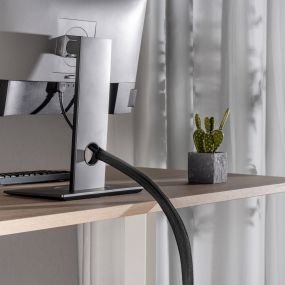 Organizues kabllosh InLine Cable Wrap, mëngë pëlhure 1m, diametër 40mm, i zi